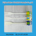 2016 new flatware set of wooden fork / spoon / scoop with owl shape